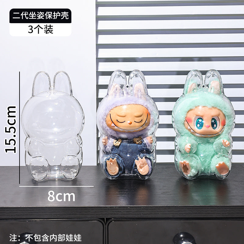 Third Generation Protective Case Transparent Vinyl Bubble Mart Dust Cover Front High Energy Figure Protective Shell Front High Energy