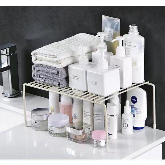 Kitchen Telescopic Storage Rack Under Sink Cabinet Dish Pot Pan Utensil Layered Rack Seasoning Bottle Organizer Storage Rack
