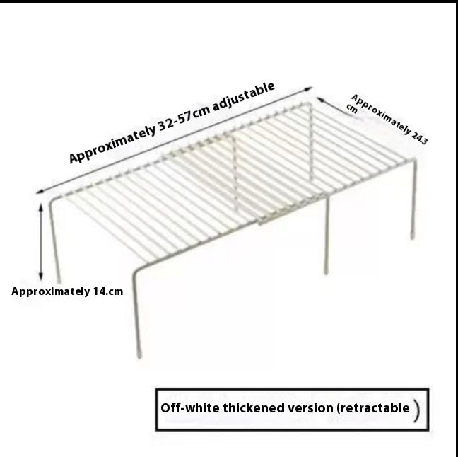 Kitchen Telescopic Storage Rack Under Sink Cabinet Dish Pot Pan Utensil Layered Rack Seasoning Bottle Organizer Storage Rack
