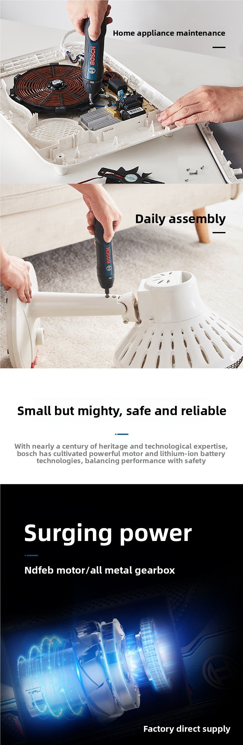 Bosch Electric Screwdriver Mini Rechargeable Driver Bosch Go2 Generation Household 3.6v Doctor Electric Screwdriver