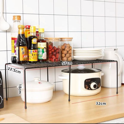Kitchen Telescopic Storage Rack Under Sink Cabinet Dish Pot Pan Utensil Layered Rack Seasoning Bottle Organizer Storage Rack