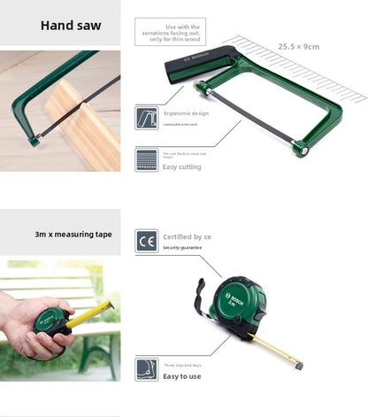 Bosch Multifunctional Household Repair Hardware Tool Set Electrician Carpenter Multifunctional Special Repair 108-Piece Set