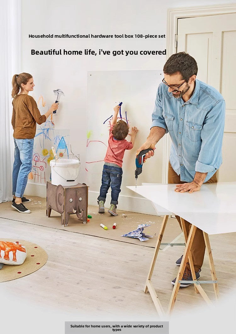 Bosch Multifunctional Household Repair Hardware Tool Set Electrician Carpenter Multifunctional Special Repair 108-Piece Set