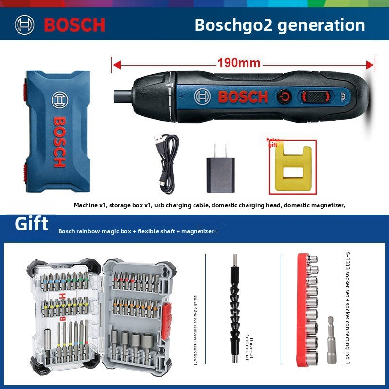 Bosch Electric Screwdriver Mini Rechargeable Driver Bosch Go2 Generation Household 3.6v Doctor Electric Screwdriver