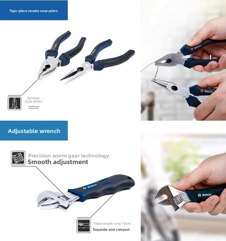 Bosch Multifunctional Household Repair Hardware Tool Set Electrician Carpenter Multifunctional Special Repair 108-Piece Set