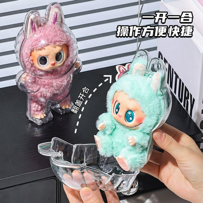 Third Generation Protective Case Transparent Vinyl Bubble Mart Dust Cover Front High Energy Figure Protective Shell Front High Energy