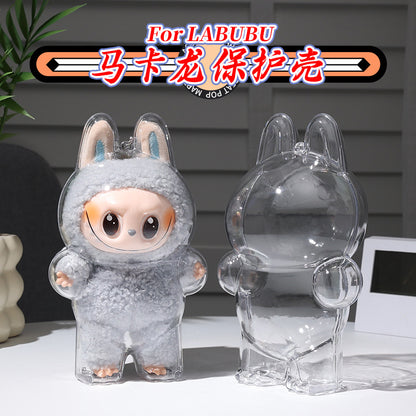 [High Quality] Sitting Party Transparent Protective Case Labubu Cover Wholesale Pendant Bubble Mart