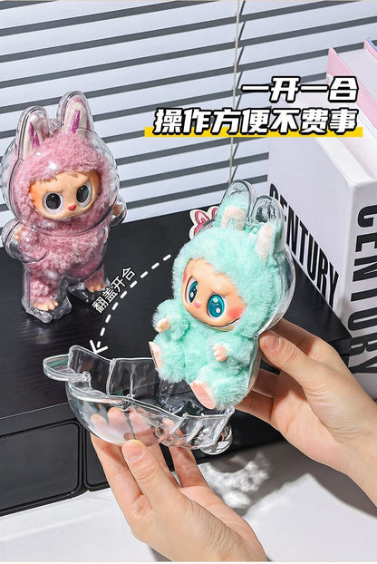 Third Generation Protective Case Transparent Vinyl Bubble Mart Dust Cover Front High Energy Figure Protective Shell Front High Energy