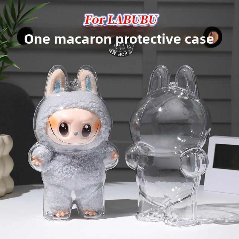 [High Quality] Sitting Party Transparent Protective Case Labubu Cover Wholesale Pendant Bubble Mart