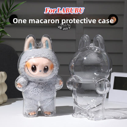 [High Quality] Sitting Party Transparent Protective Case Labubu Cover Wholesale Pendant Bubble Mart
