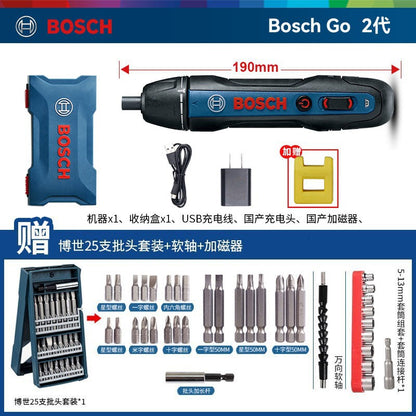 Bosch Electric Screwdriver Mini Rechargeable Driver Bosch Go2 Generation Household 3.6v Doctor Electric Screwdriver