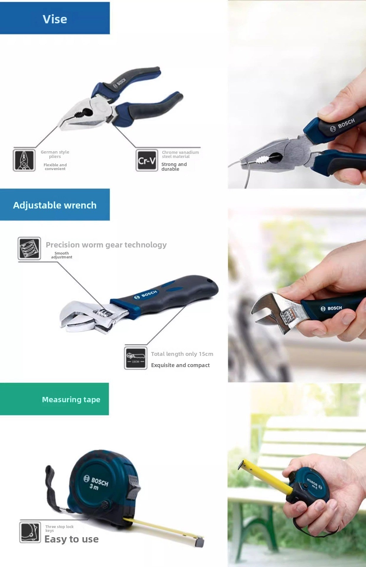 Bosch Multifunctional Household Repair Hardware Tool Set Electrician Carpenter Multifunctional Special Repair 108-Piece Set