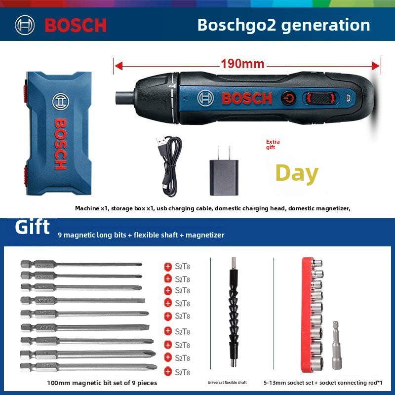 Bosch Electric Screwdriver Mini Rechargeable Driver Bosch Go2 Generation Household 3.6v Doctor Electric Screwdriver