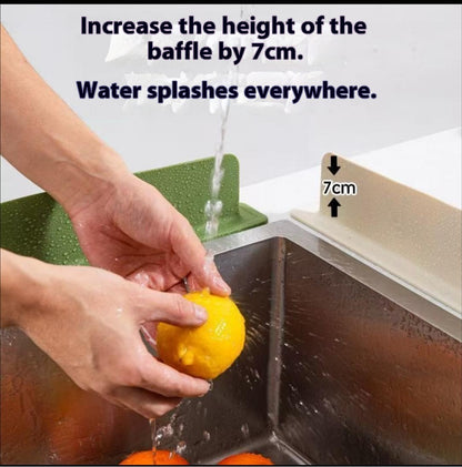 Sink Splash Guard Integrated Suction Cup Kitchen Countertop Splash Guard Bathroom Washstand Extended Sink Splash Guard Strip