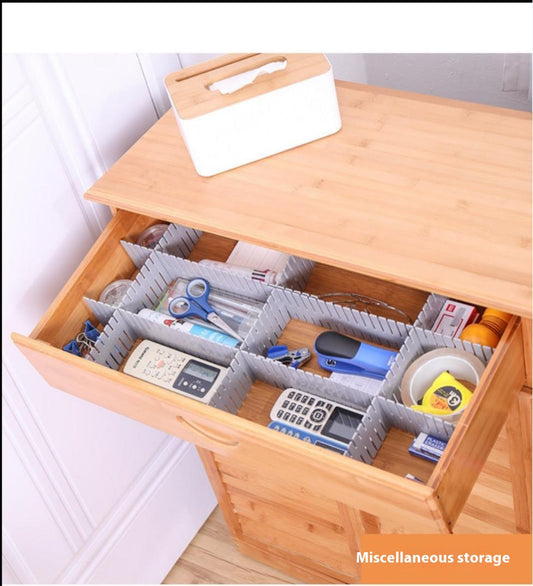 Drawer Storage Divider Board Plastic Partition Board Free Combination Underwear Socks Storage Box Divider Artifact