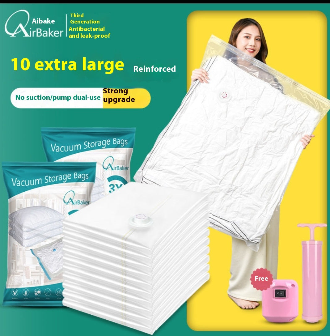 Vacuum Compression Bag for Quilts, Travel, Student Dormitory, Clothes, Down Jackets, Luggage Storage, Moisture-Proof